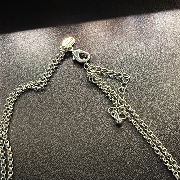 Express Silver Layered Fringe Necklace - Picture 3 of 4